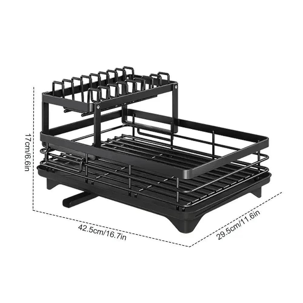 Premium Dish Drying Rack & Drainboard