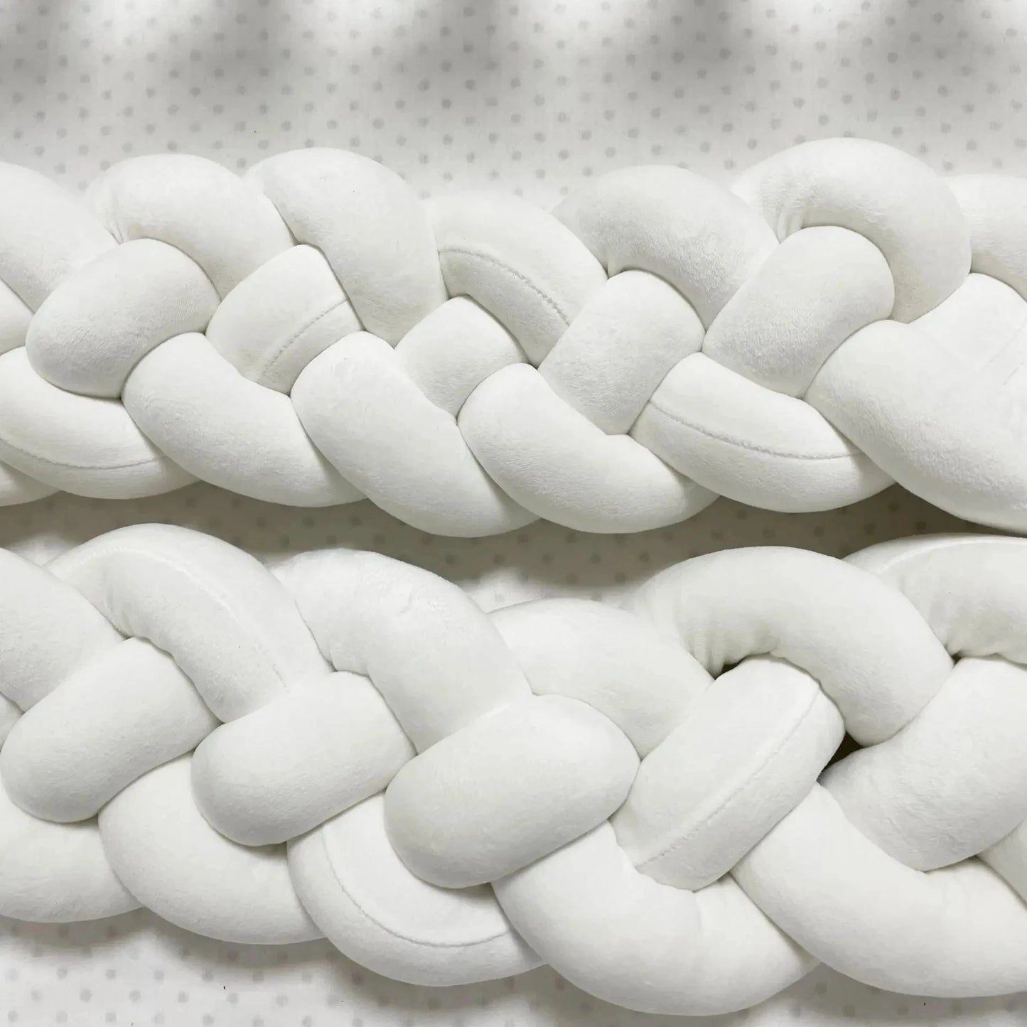 Handmade Knotted Braid Plush Cot Protector