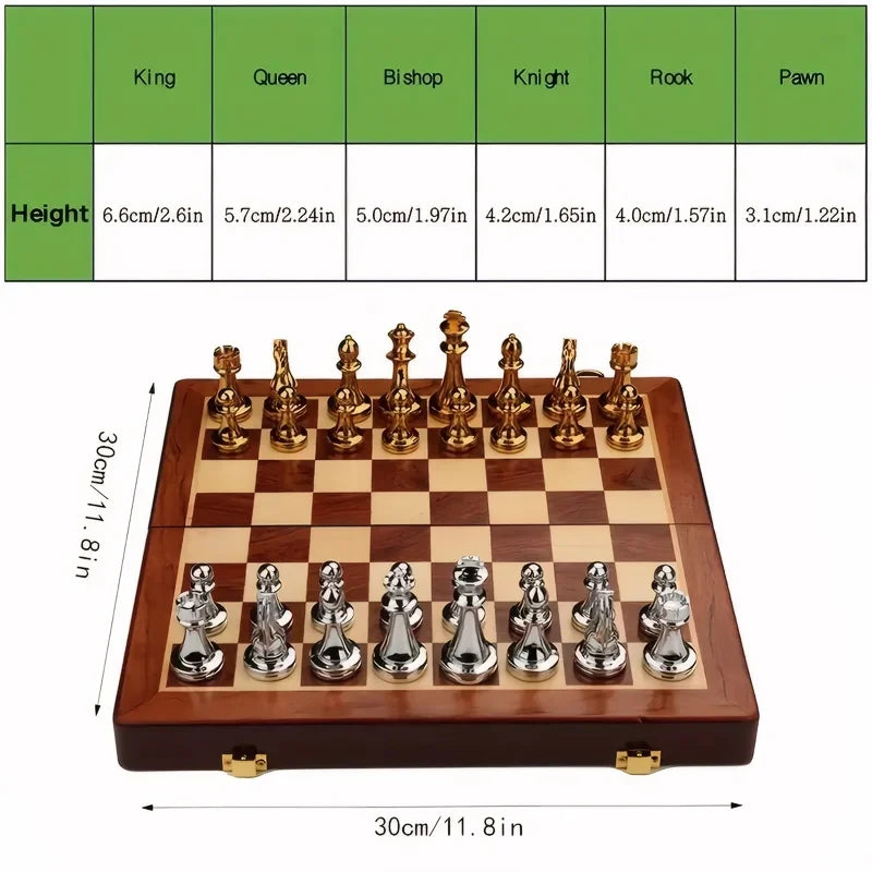 Deluxe Wooden Checkerboard Set