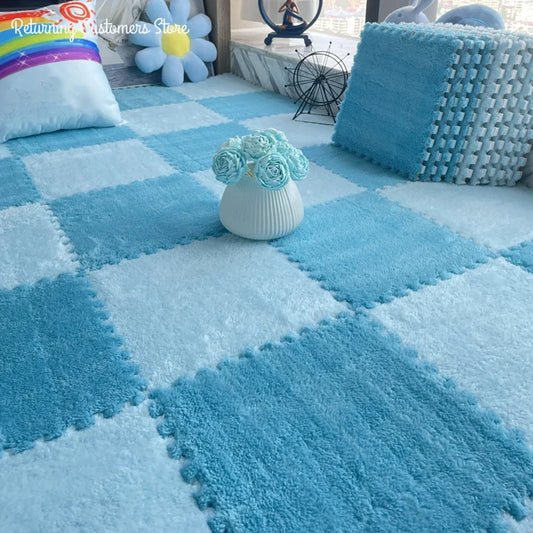 Soft Plush Carpet Interlocking Tiles