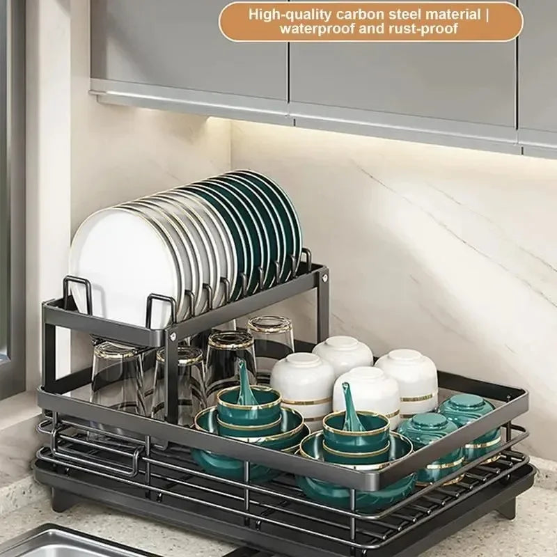 Premium Dish Drying Rack & Drainboard
