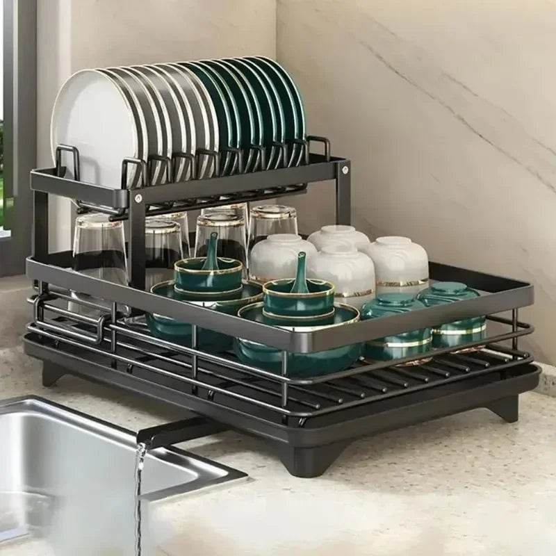 Premium Dish Drying Rack & Drainboard