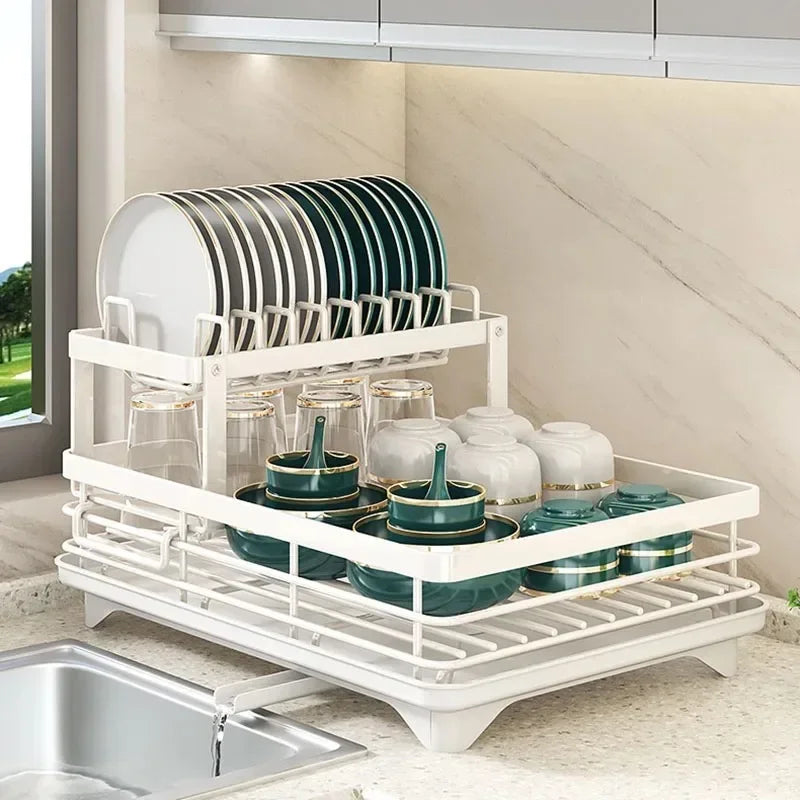 Premium Dish Drying Rack & Drainboard