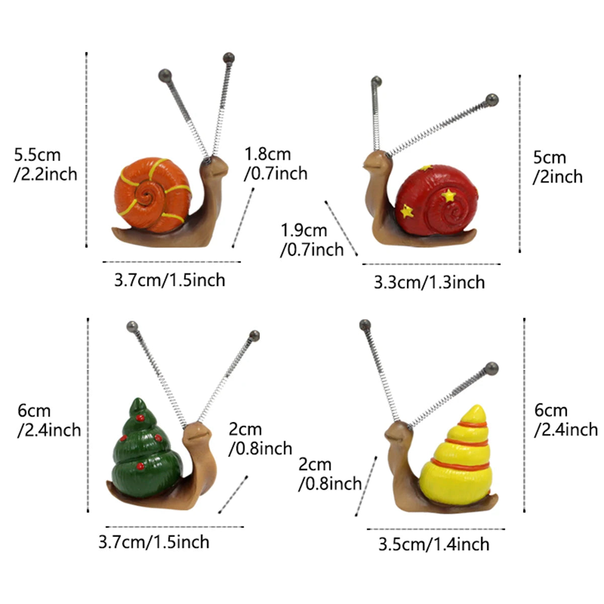 Snail Garden Ornaments (4 Pack)