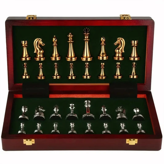 Deluxe Wooden Checkerboard Set