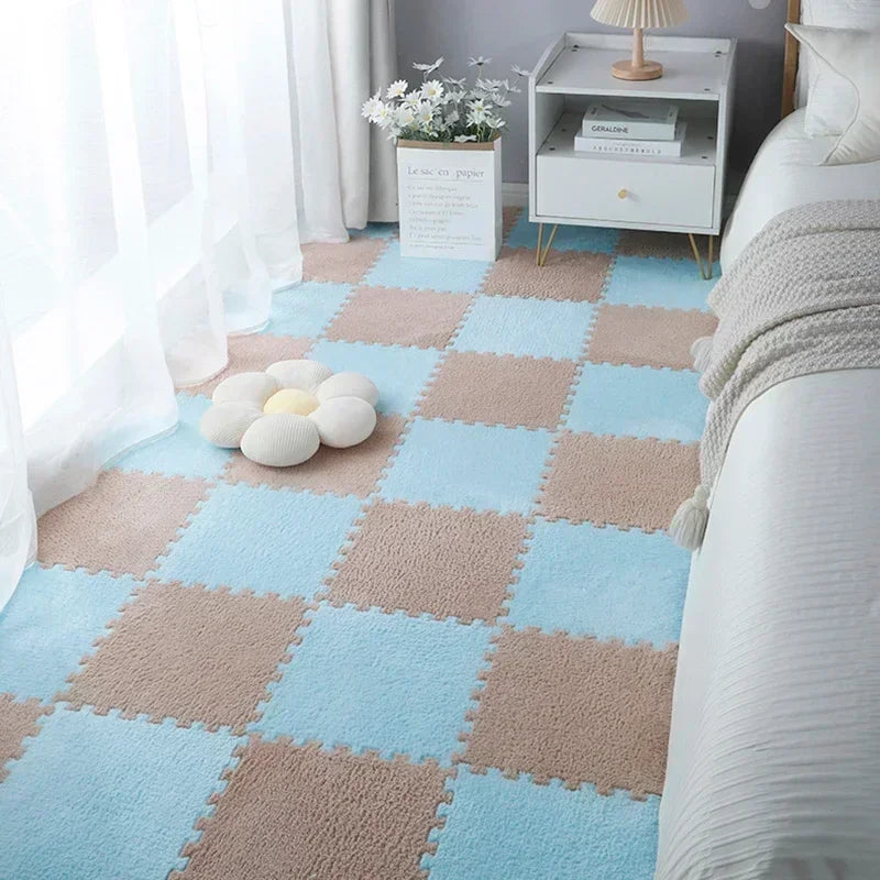 Soft Plush Carpet Interlocking Tiles