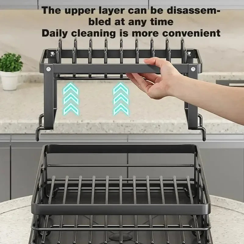Premium Dish Drying Rack & Drainboard