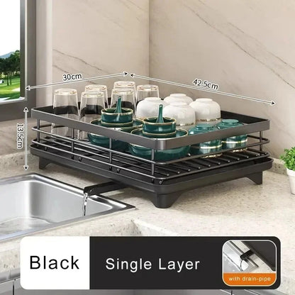 Premium Dish Drying Rack & Drainboard