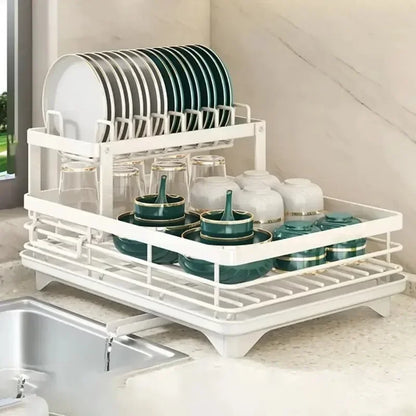 Premium Dish Drying Rack & Drainboard