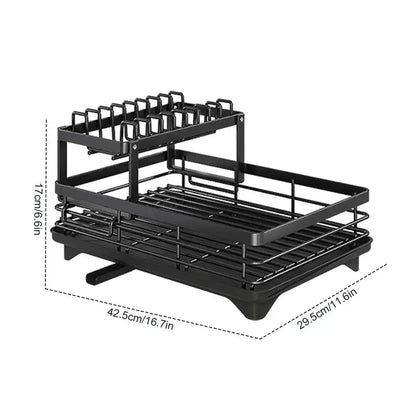 Premium Dish Drying Rack & Drainboard