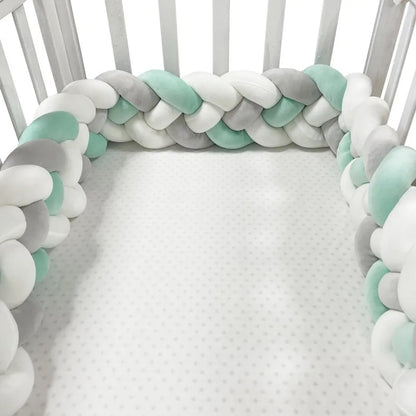 Handmade Knotted Braid Plush Cot Protector