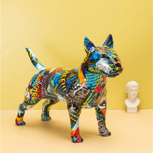 Graffiti Bullterrier Statue