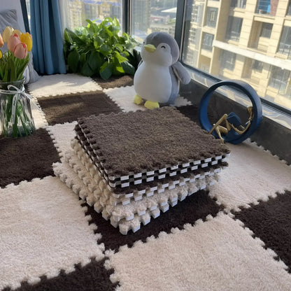 Soft Plush Carpet Interlocking Tiles