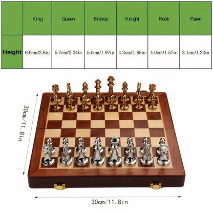 Deluxe Wooden Checkerboard Set