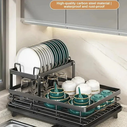 Premium Dish Drying Rack & Drainboard