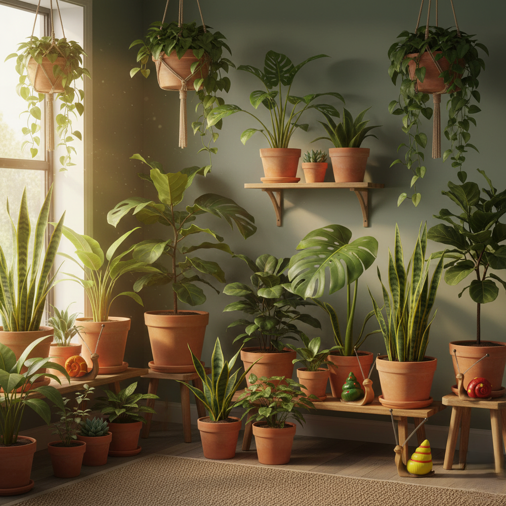 Snail Garden Ornaments (4 Pack)