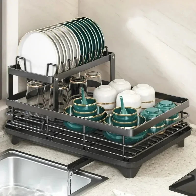 Premium Dish Drying Rack & Drainboard