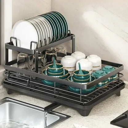 Premium Dish Drying Rack & Drainboard