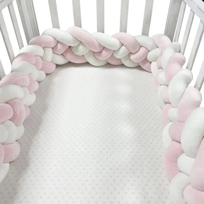 Handmade Knotted Braid Plush Cot Protector