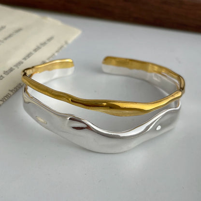 100% Solid 925 Sterling Silver Shinning Bracelet for Women Men Vintage Handmade