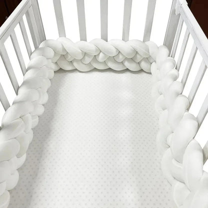 Handmade Knotted Braid Plush Cot Protector