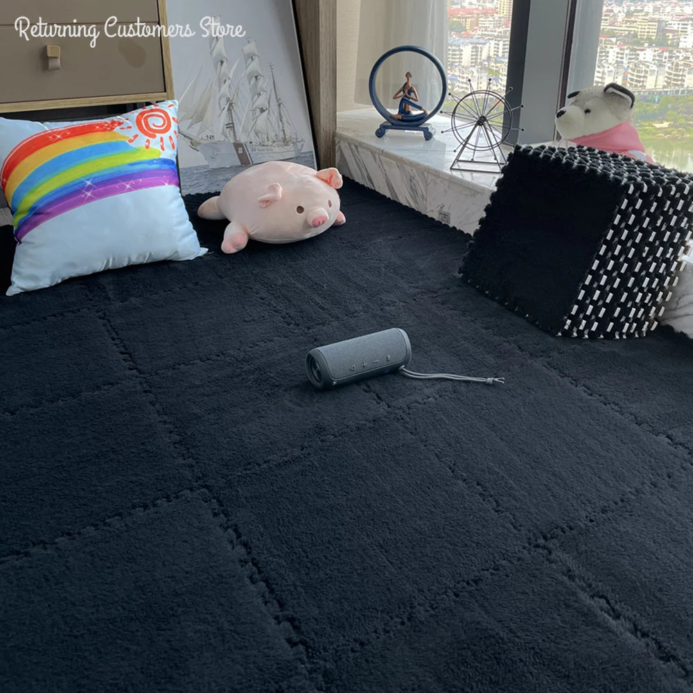 Soft Plush Carpet Interlocking Tiles