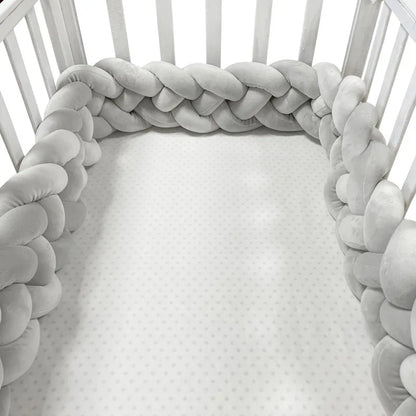 Handmade Knotted Braid Plush Cot Protector