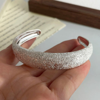 100% Solid 925 Sterling Silver Shinning Bracelet for Women Men Vintage Handmade